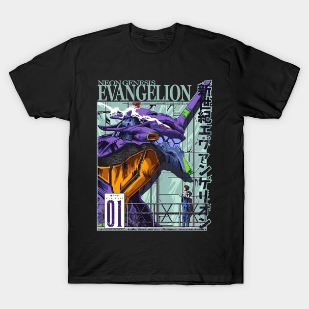 evangelion - neon genesis evangelion T-Shirt by Claessens_art